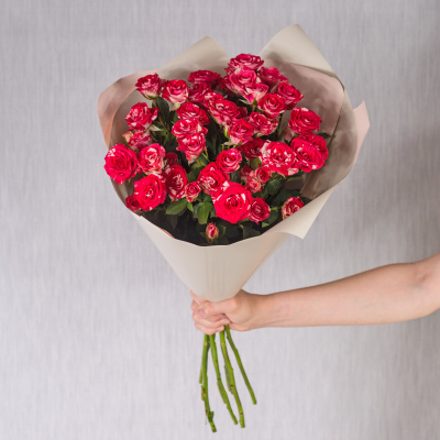 Букет розовых кустовых роз 38363-Р