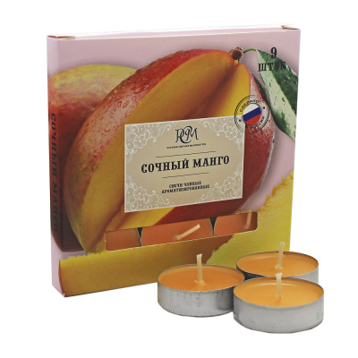 Свечи чайные Сочный Манго 9 штук