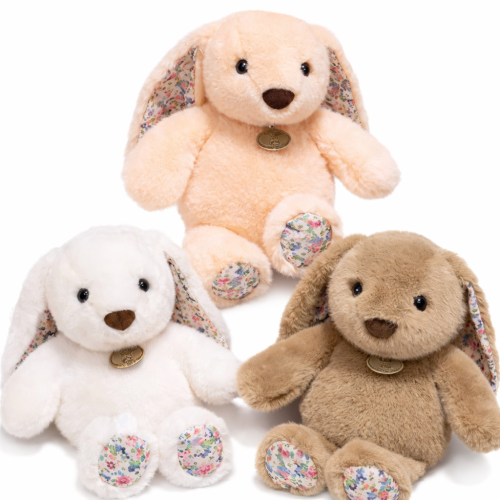 Зайка с цветными ушками 38 см арт.9036