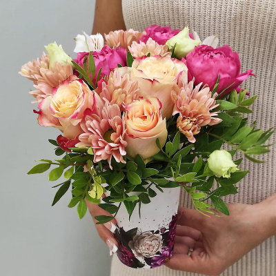 Стаканчик с цветами "Малинка" N 53034